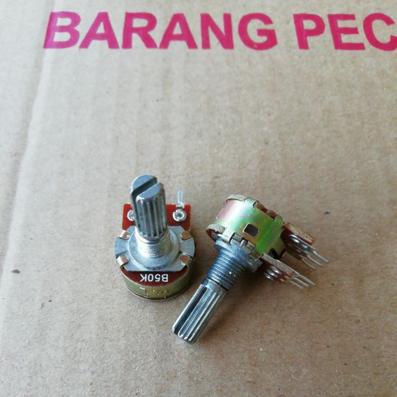 POTENSIO STEREO 50K 100K WL AS 20MM BACA KETERANGAN