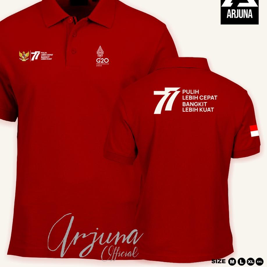 Grosir❄️ POLOSHIRT / KAOS POLO DIRGAHAYU HUT RI KE 77 V3 KAOS 17 AGUSTUS INDONESIA TERBARU / INDONES