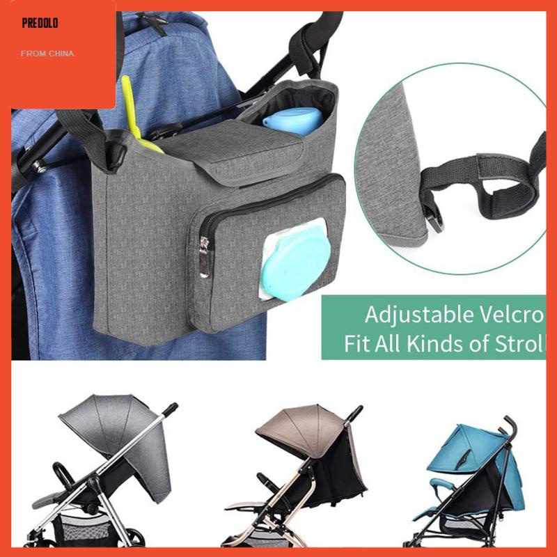 [Predolo] Baby Stroller Organizer Detachable Bag for Diaper Phone, Toys Snacks