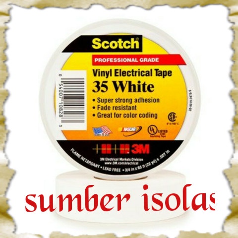 

Hemat 3M Isolasi 35/ Scotch Vinyl Electrical Tape White Sale!!!