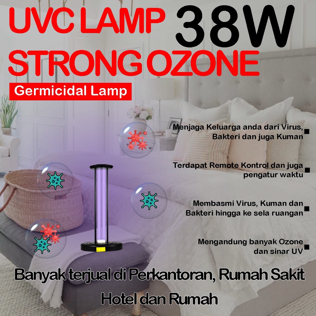 Lampu UVC Sterilisasi Ozone