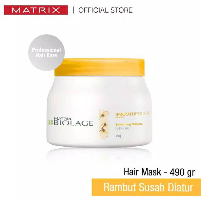 MATRIX MASKER RAMBUT Biolage Smoothproof Mask 490 GR UNTUK RAMBUT SUSAH DIATUR