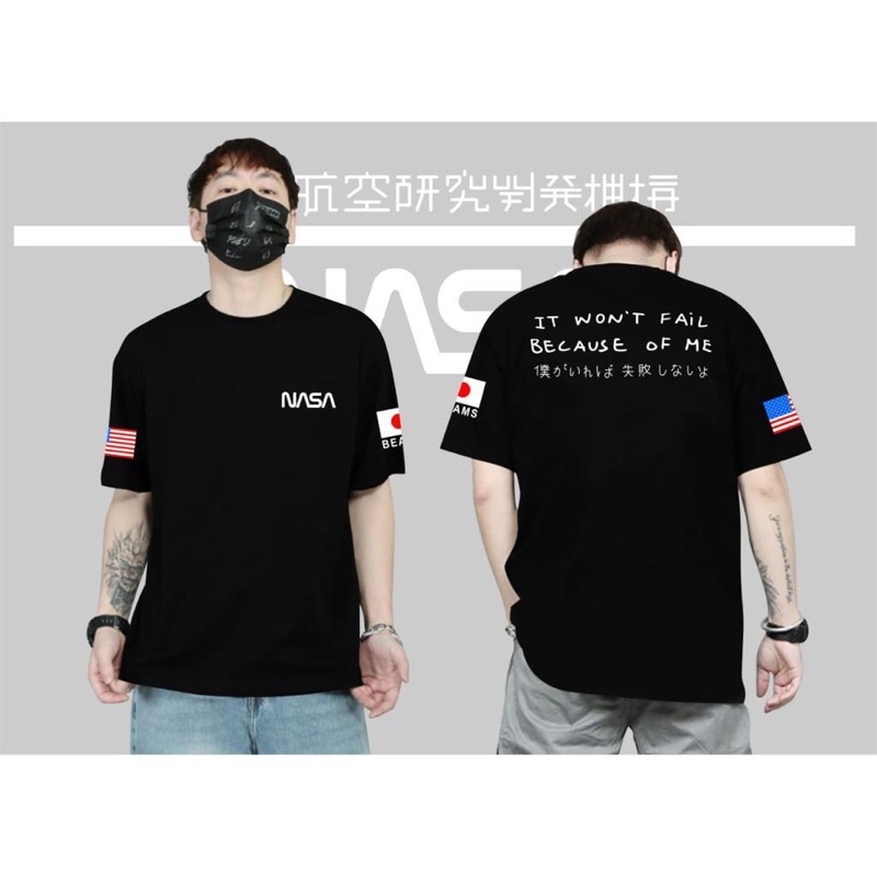 KAOS NASA JAPAN BAJU KAOS T SHIRT PRIA WANITA DISTRO NASA KANJI JAPAN JEPANG CINA CHINA H M HNM ORI