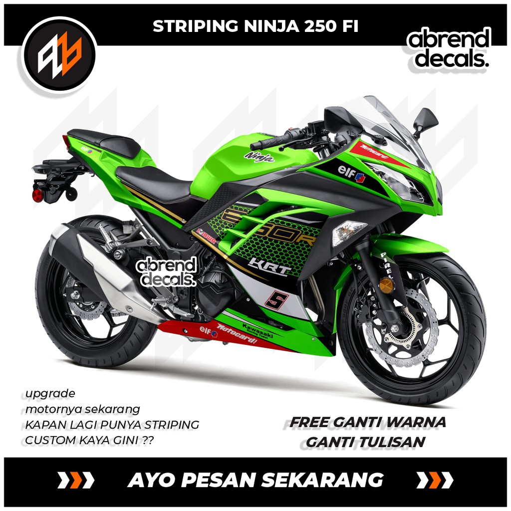 STRIPING NINJA FI ZX 250R / STIKER NINJA 250 FI / STIKER NINJA FI / LIVERY ZX250R