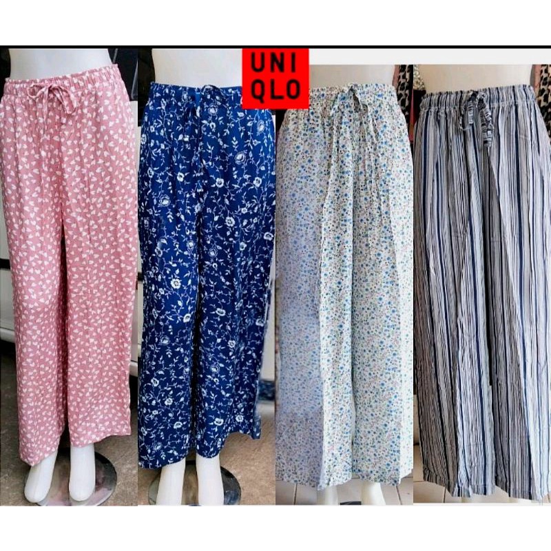 Kulot Uniqlo Original Model Panjang Motif super nyaman Korea style murah