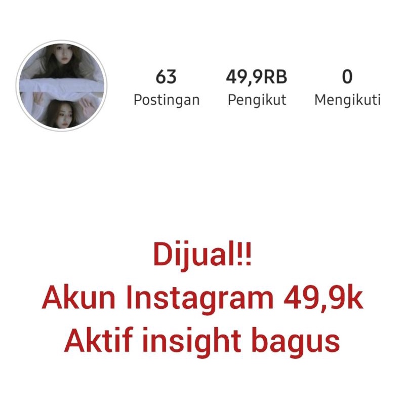 jual akun Instagram 50k followers akun Instagram murah