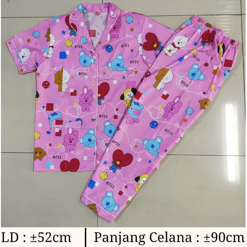 Piyama Wanita ABG Dewasa - Setelan Baju Tidur Perempuan BT21 #CPA1