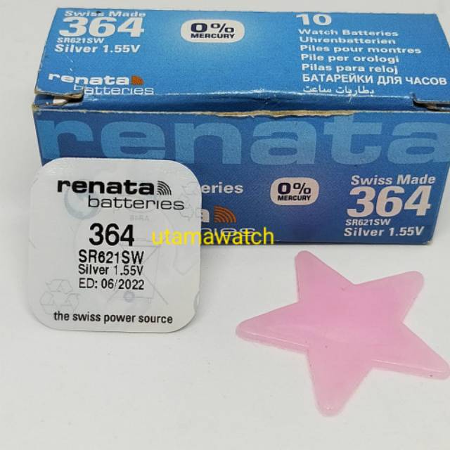 Baterai jam tangan 621 364  Renata SR621SW Renata 621 Batre Original