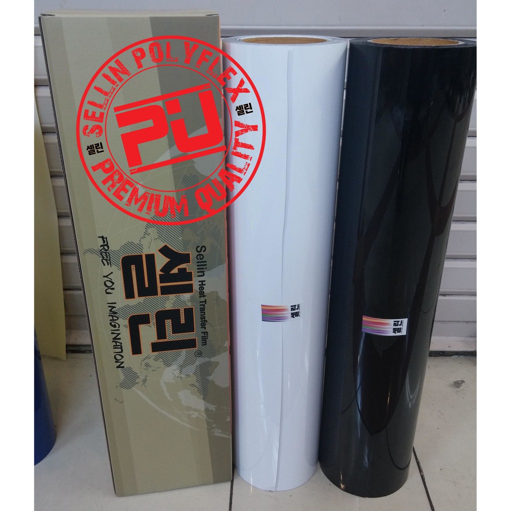 Polyflex Korea Sellin PU Putih Hitam Meteran