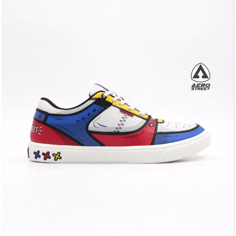 Aerostreet 2d Reborn Merah Biru | Aerostreet x luwak 37-44