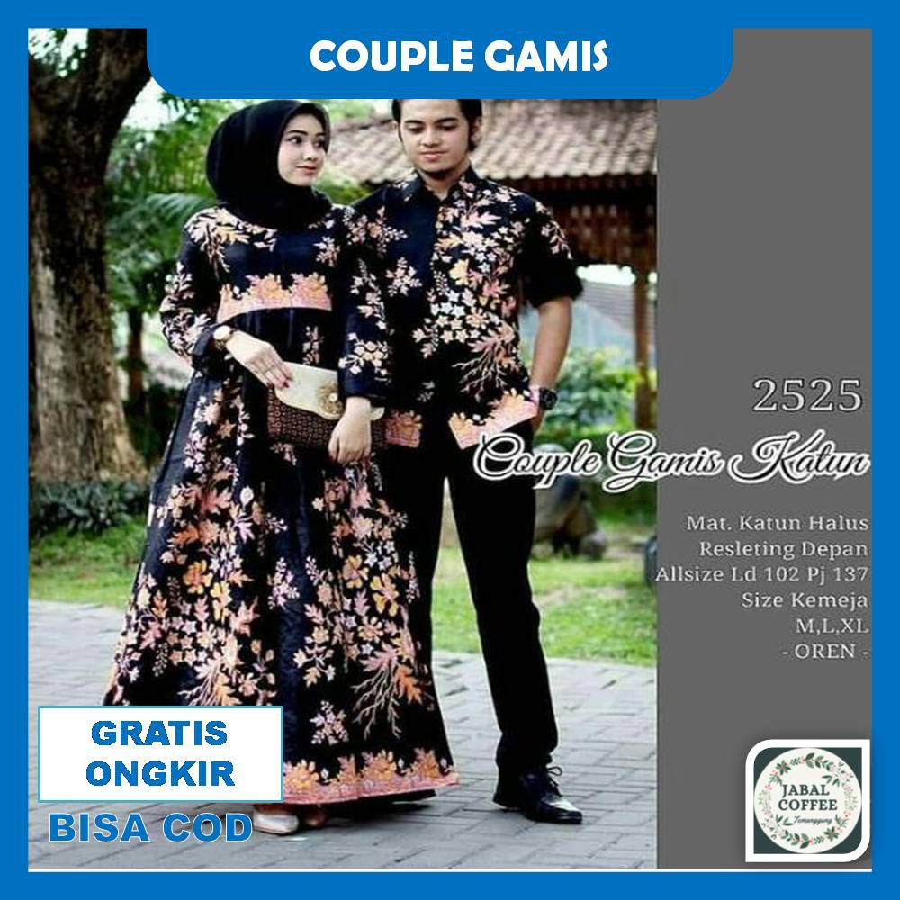 Couple Batik Sarimbit Bunga Kondangan / Couple Gamis Batik / Couple Brokat Set Batik Pekalongan J26