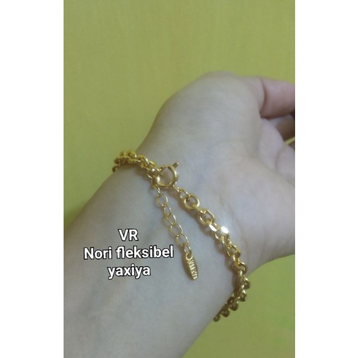 gelang nori medan yaxiya original fleksibel ukuran awet sepuh ems18k