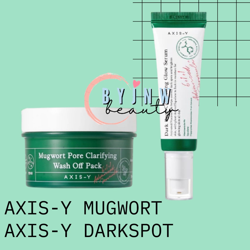 [BPOM] AXIS-Y Mugwort Pore Clarifying Wash Off Pack 100 ml - Dark Spot Correcting Glow Serum AXIS Y 