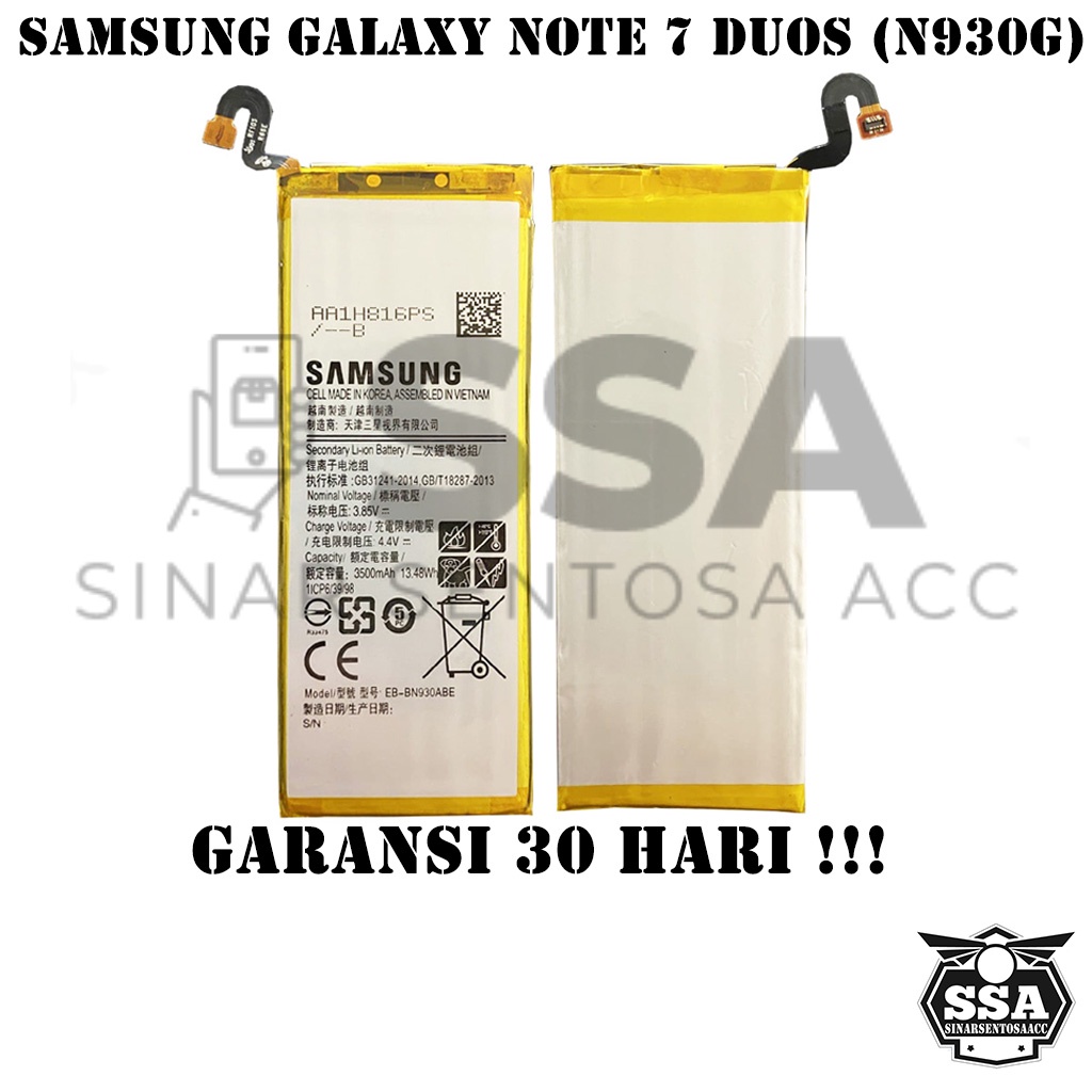 Baterai Original OEM Samsung Galaxy Note 7 Duos N930G N930 EB-BN930ABE BN930ABE HP Ori Battery Batrai Batre Batu Batere GARANSI AWET MURAH