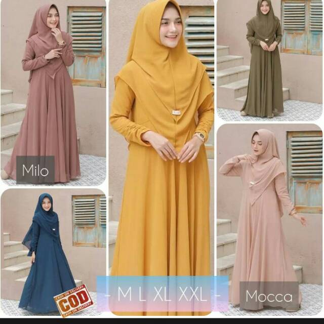 GAMIS LEBARAN TERMURAH|MAYRA SYARI|GAMIS MAYRA TERBARU+JILBAB