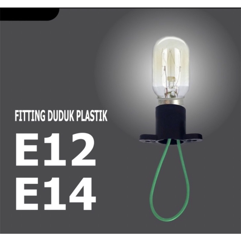Fitting Duduk Plastik E14 E12 Fitting Lampu Hias Gantung