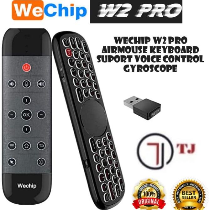 Wechip W2 Pro Air Mouse Voice Remote Control Wireless Mini Keyboard Termurah