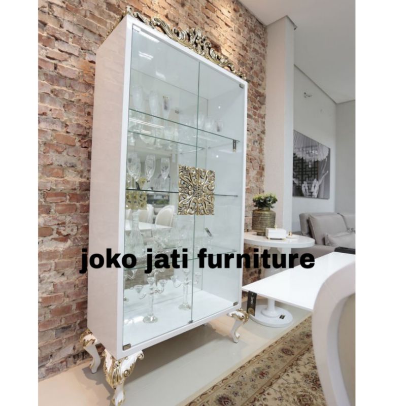 lemari hias kaca/lemari hias/lemari rak