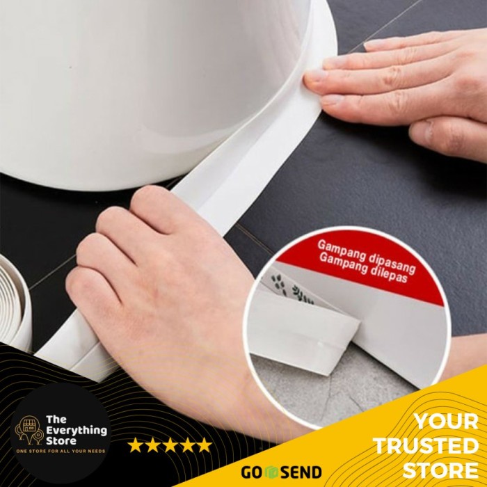 

Gaya Bath Wall Sealing Strip Waterproof Self Adhesive Kitchen Caulk Tape Berkualitas