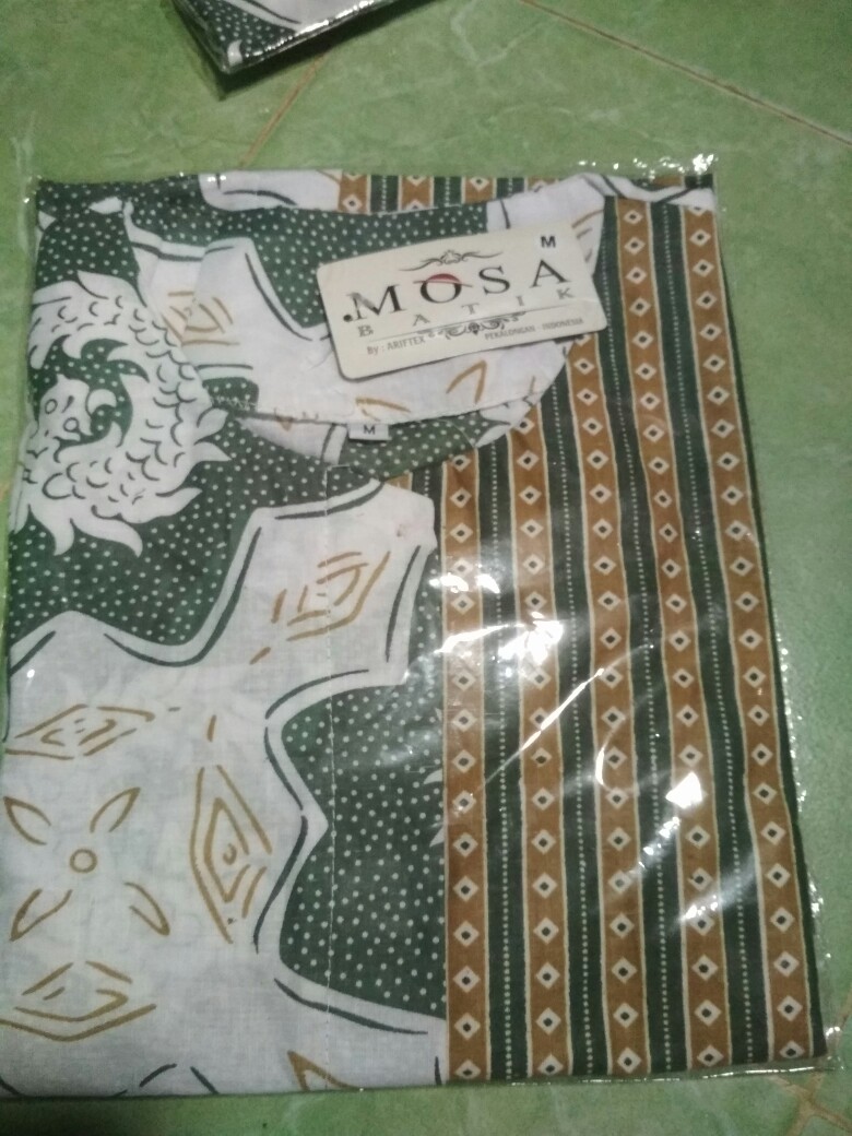 Atasan Kemeja Batik Mosa Hem Pria, Motif Mega Mendung Batik Pekalongan -hem