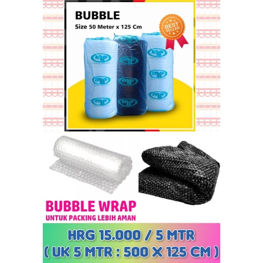 

Bubble Wrap 5 Meteran Hitam Putih ( Uk 500 x 125 Cm ) Packing Barang / Paket. Plastik Packing Barang atau Paket Aman dan Baik. Bubble Wrap Wraping BerKualitas Tebal Premium Harga Grosir Murah.