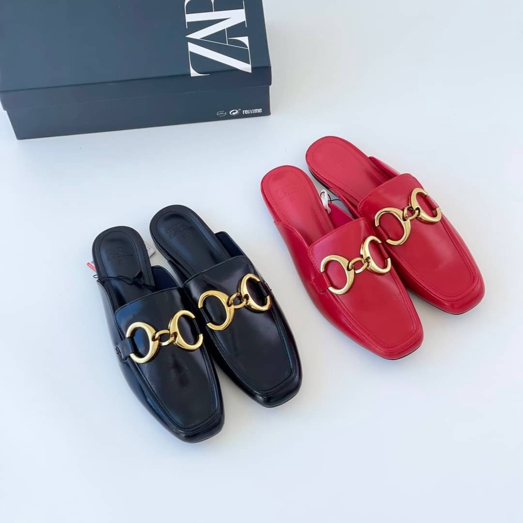 ZR ZARA SEPATU SLIP ON MULES FLAT SHOES WANITA 01748