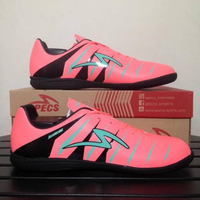 SEPATU FUTSAL ORIGINAL SPECS MOHAWK 19 IN NEON PEACH BLACK 400900