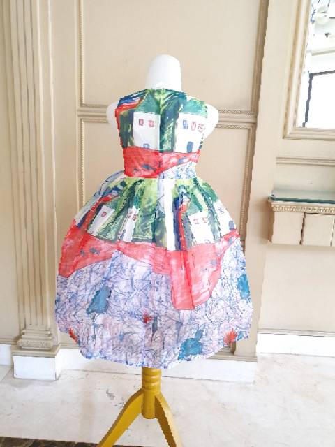 GA2592 DG HOUSE GREEN / DRESS PESTA UALNG TAHUN ANAK MERAH / GAUN PRINCESS HIJAU IMPORT KOREA MURAH