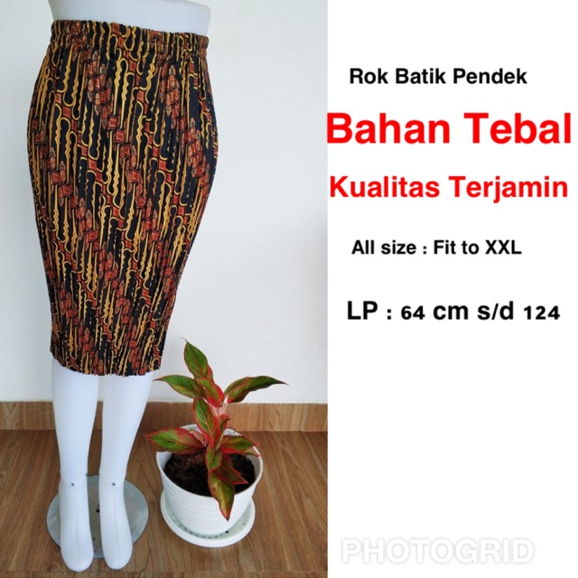 Rok Plisket Pendek / Rok Batik Plisket Pendek/ Bawahan Kebaya / Rok Batik