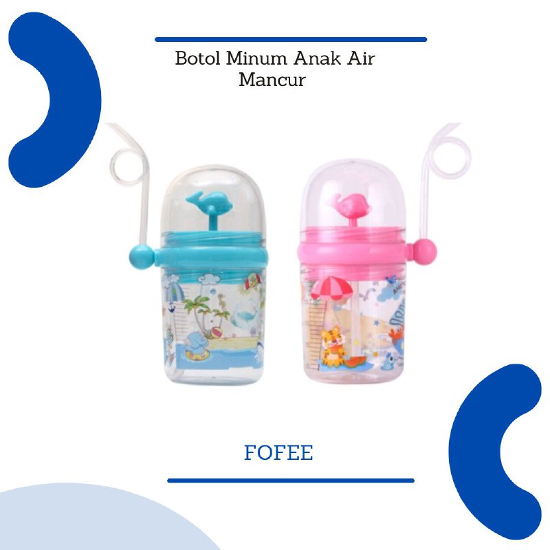 IMPORT - Botol Minum Anak Air Mancur Sedotan Botol Lumba 250ml