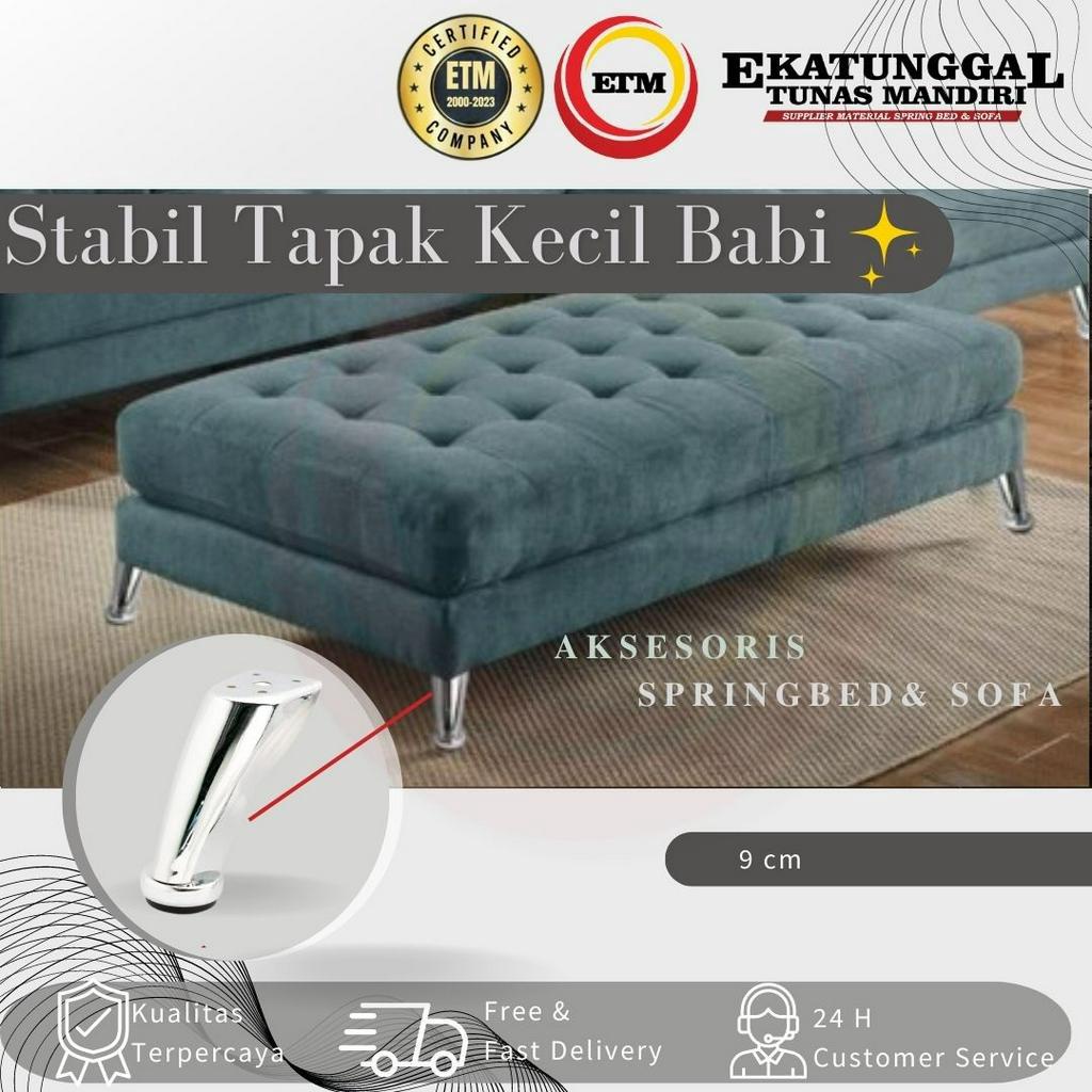 Kaki Sofa Kursi Meja Springbed Stabil Stainless Model Bentuk Kaki Babi Kuat