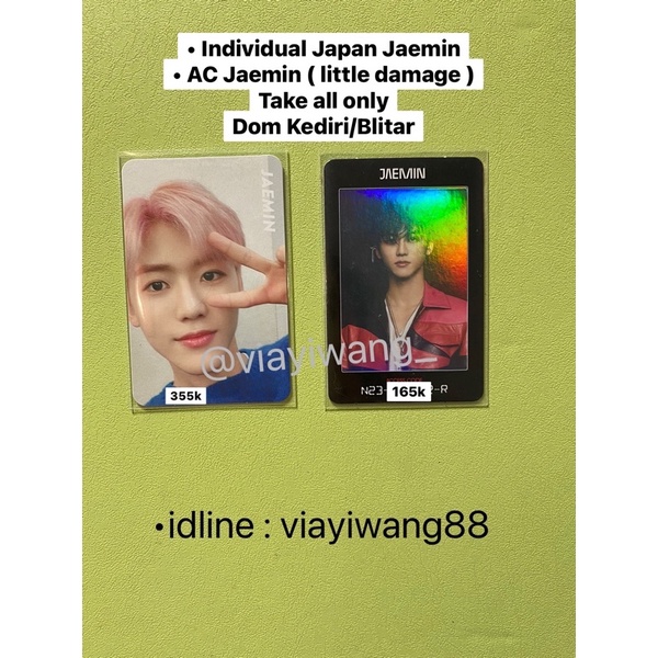 Photocard PC AC Access Card Jaemin & Individual Japan