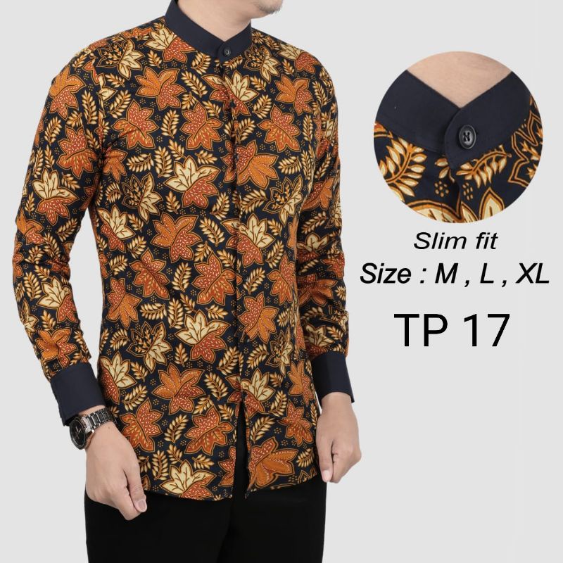 KEMEJA BATIK PRIA SLIM FIT HEM BATIK PRIA SLIMFIT LUIGIBATANI ELEGAN CBL1059