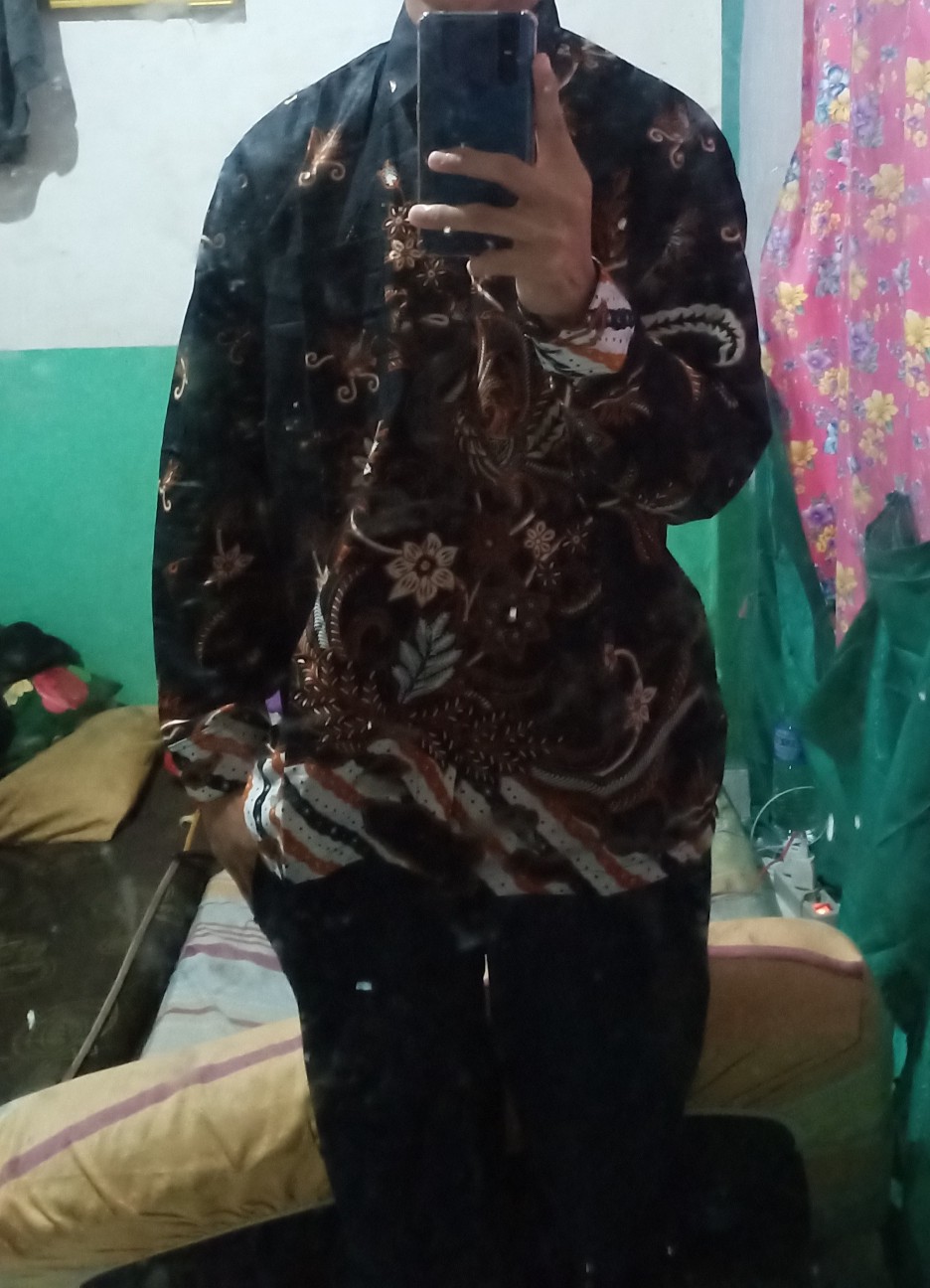 Batik Pria Lengan Panjang Goedank Store Hrb026 Motif Keratonan Kode 00261 Size M L Xl Xxl Reguler