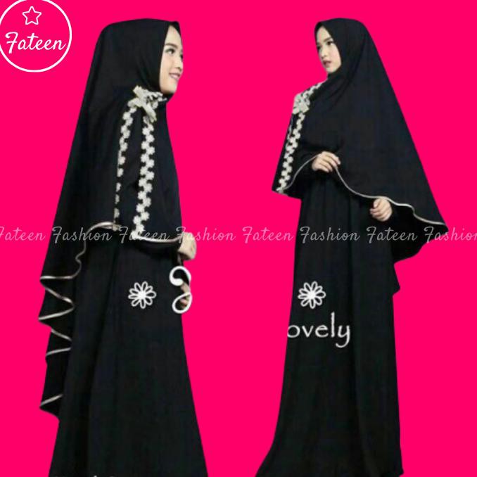 Dress-Muslim- Baju Gamis Wanita / Baju Atasan Wanita Muslim 303 - Hitam -Gamis-2021.