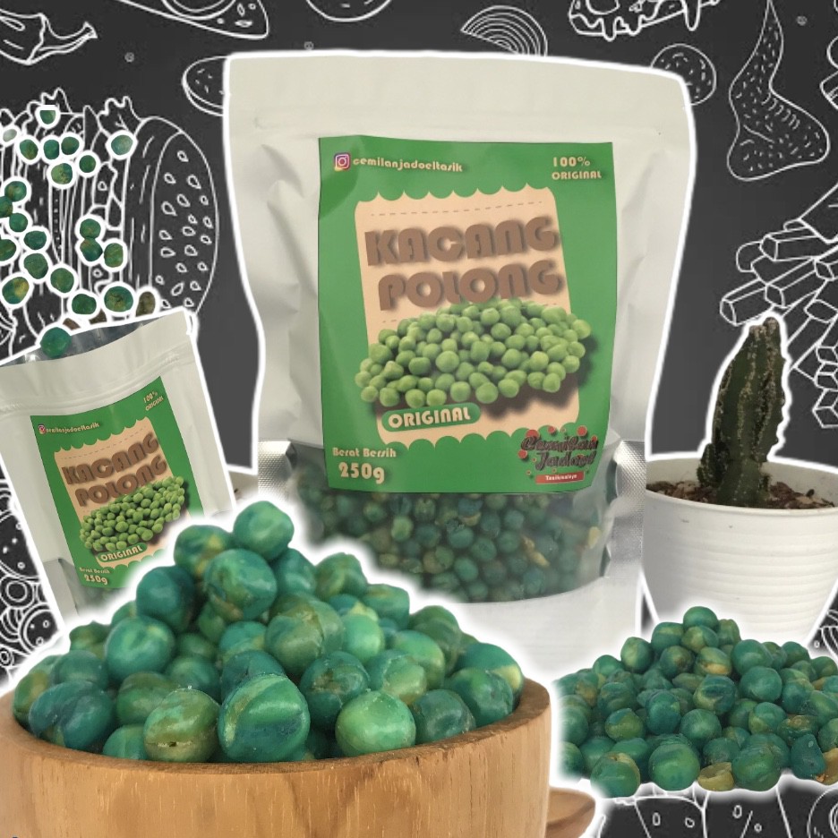 

Cemilan Snack Kacang Polong Hijau Berat 250 gr Camilan Makanan Ringan Jajanan Jadul Enak dan Murah
