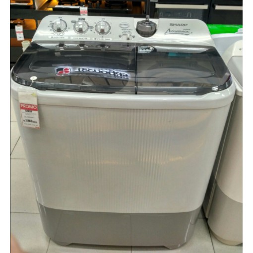 SHARP Mesin Cuci 2 Tabung 8 Kg Low Watt Aquamagic ES-T86CL EST86CL