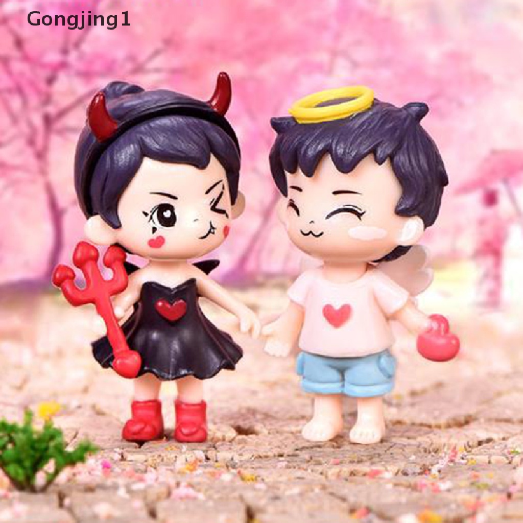 Gongjing1 Miniatur Pasangan Kekasih Untuk Dekorasi Taman Peri / Rumah / Hadiah Valentine