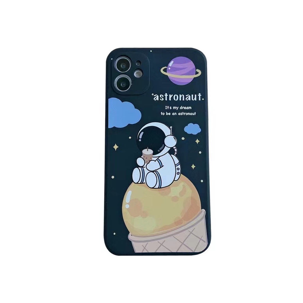 Casing Silikon Motif Astronot Untuk Vivo Y12s Y20 Y20i Y20s Y11 Y12 Y15 Y17 Y19 Y30 Y95 Y93 Y91C Y91 Y50 Y7S S1 Y2123 V20SE V21