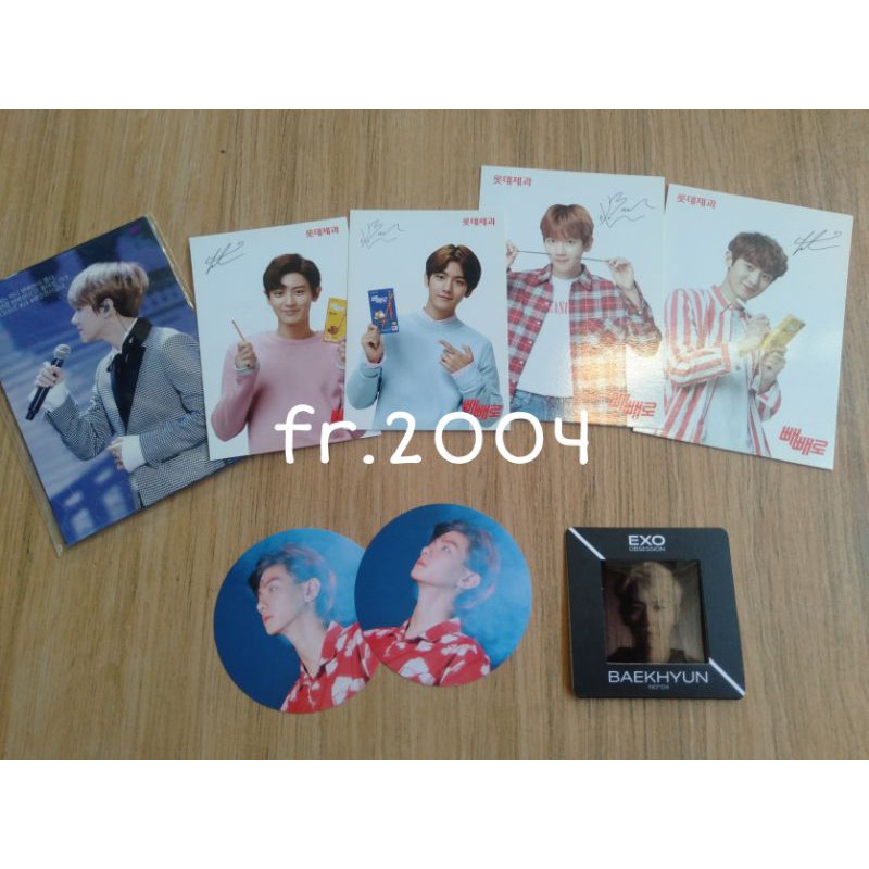 POSTCARD PEPERO BAEKHYUN STICKER KOKOBOP BAEKHYUN PHOTOSLIDE BAEKHYUN EXO VER