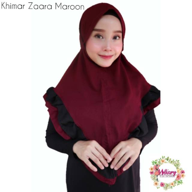 KHIMAR ZAARA RUFFLE DESIGN MODEL LUCU / KHIMAR BERGO RUFFLE