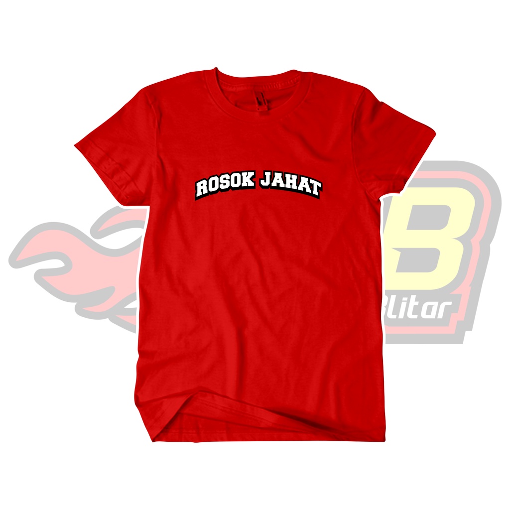 Kaos Distro Rosok Jahat Putih Katun Combed