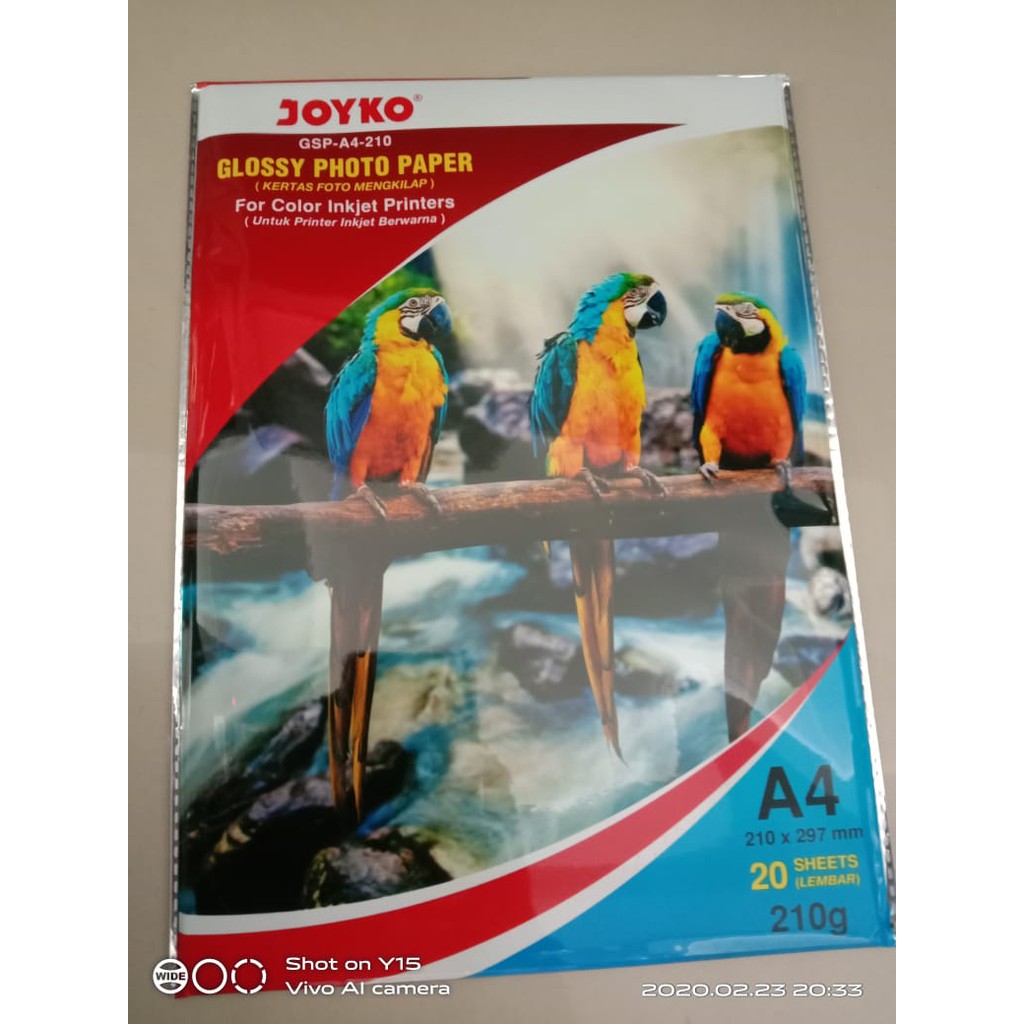 

Joyko A4 Glossy Photo Paper A4 210gr GSP A4 210