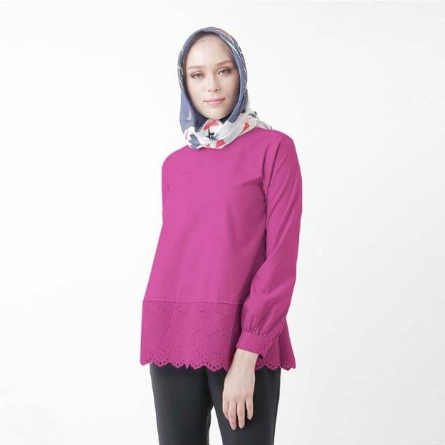 BAJU ATASAN SHIZA TUNIC ZOYA WARNA MAGENTA PINK