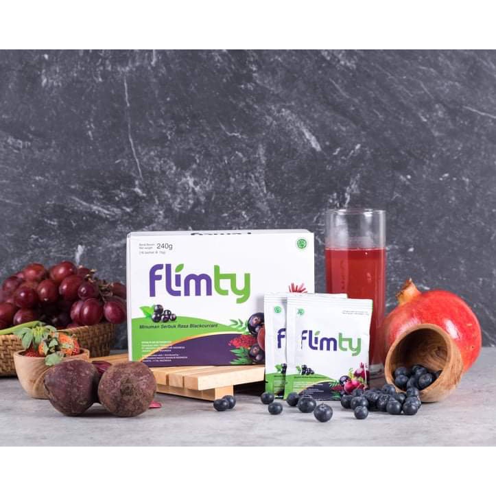 Flimty Fiber Pelangsing dan Diet Detox 1 Box - Rasa Raspberry