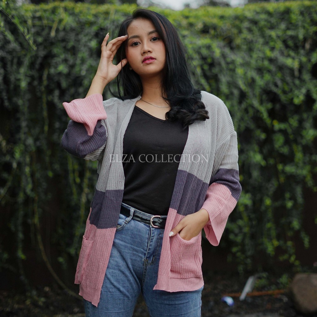 Kardigan  rajut oversize sweater cardigan rajut wanita korea jumbo gardigan outer rajut panjang premium