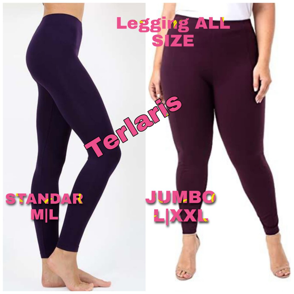 Legging Jumbo Dan Standar Panjang Ukuran S-XXL BB 25-90 KG