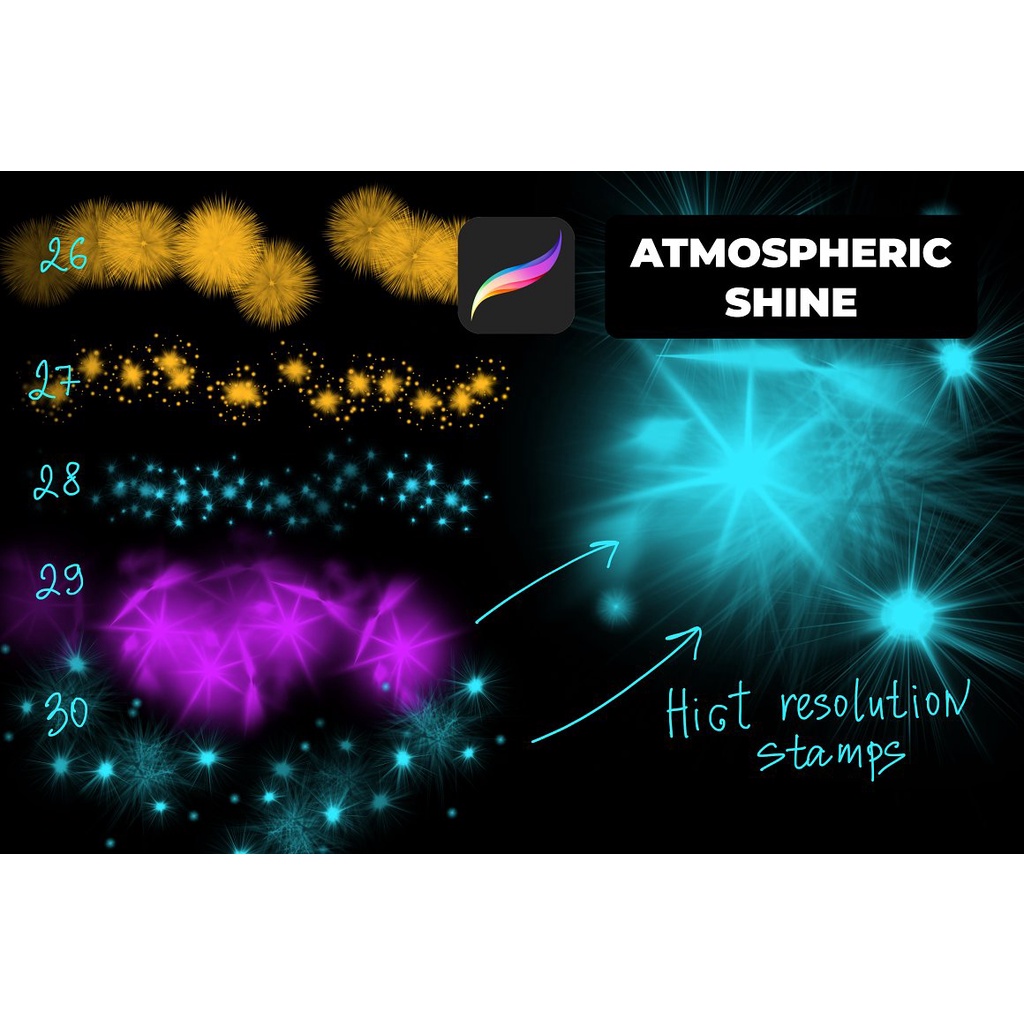 Procreate Brush - Atmospheric Shine Procreate Brushes