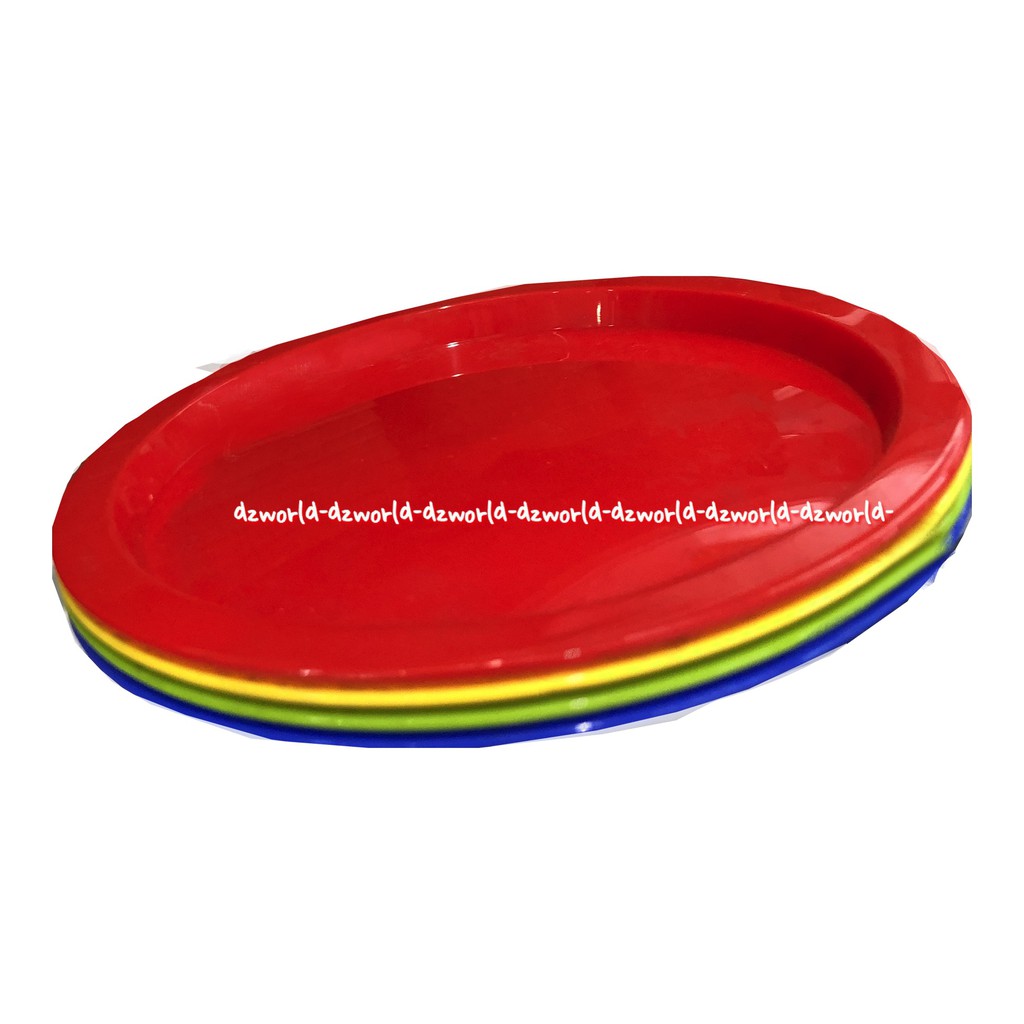 Arrow For Kids Round Plate 4pcs Bpa Free Piring Makan Plastik Anak Anak Arow