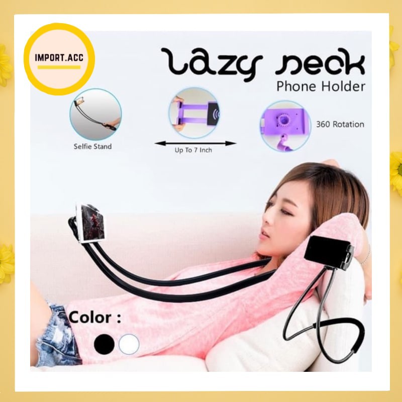 LazyNeck leher dan pinggang Holder lazy Neck hanging neck cell stand